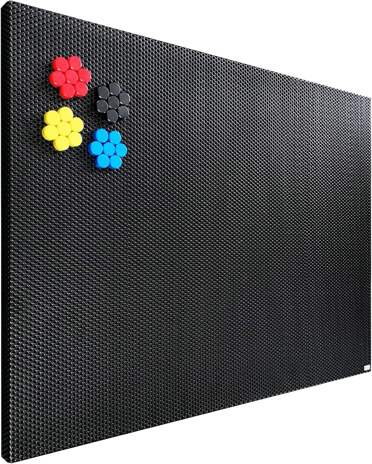 image:imageJILoffice Bulletin Board Magnetic Board 24 x 18 Inch Great Wall Mounting Board with 40 Magnets Decorative Board for Photos and MessagesBlack