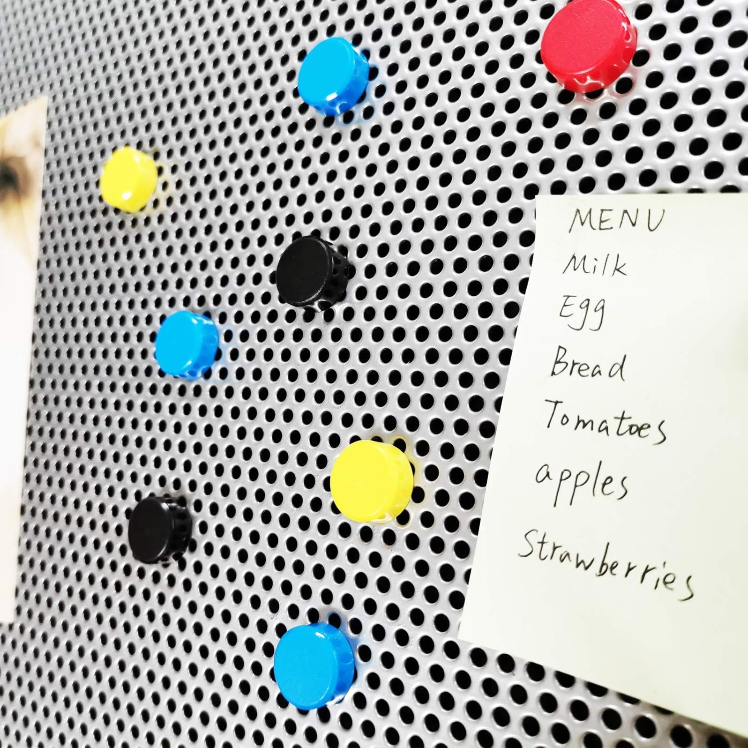 image:imageJILoffice Bulletin Board Magnetic Board 24 x 18 Inch Great Wall Mounting Board with 40 Magnets Decorative Board for Photos and MessagesSilver