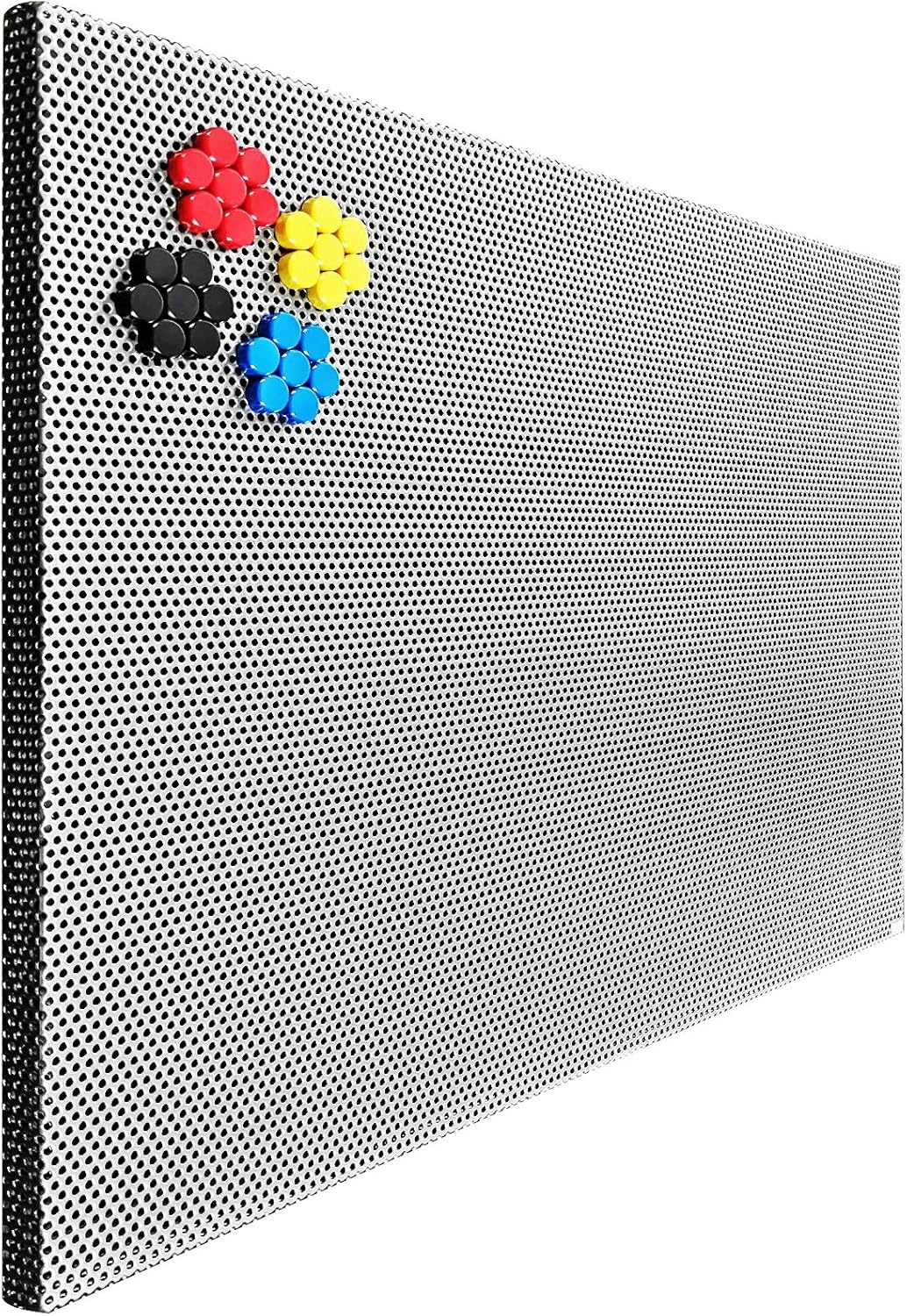 image:imageJILoffice Bulletin Board Magnetic Board 24 x 18 Inch Great Wall Mounting Board with 40 Magnets Decorative Board for Photos and MessagesSilver