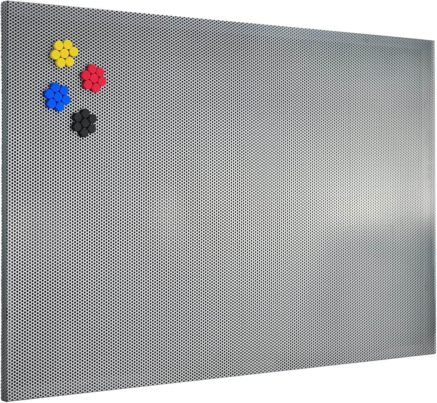 image:imageJILoffice Bulletin Board Magnetic Board 24 x 18 Inch Great Wall Mounting Board with 40 Magnets Decorative Board for Photos and MessagesSilver