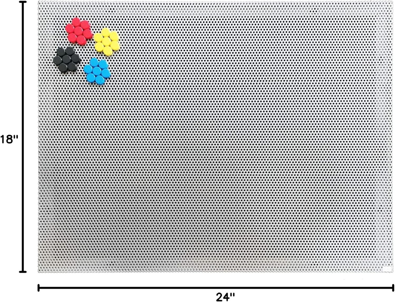 image:imageJILoffice Bulletin Board Magnetic Board 24 x 18 Inch Great Wall Mounting Board with 40 Magnets Decorative Board for Photos and MessagesSilver