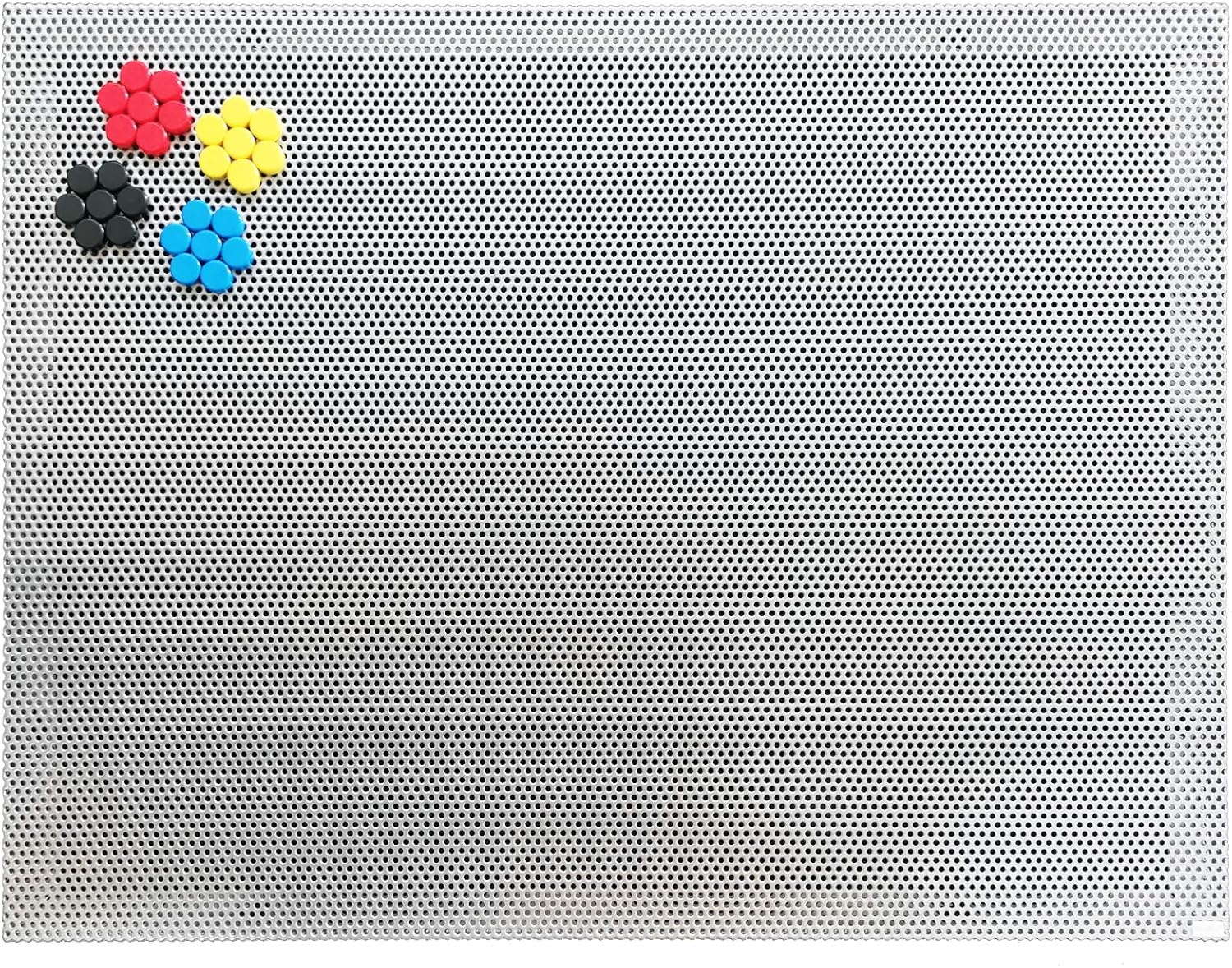 image:imageJILoffice Bulletin Board Magnetic Board 24 x 18 Inch Great Wall Mounting Board with 40 Magnets Decorative Board for Photos and MessagesSilver