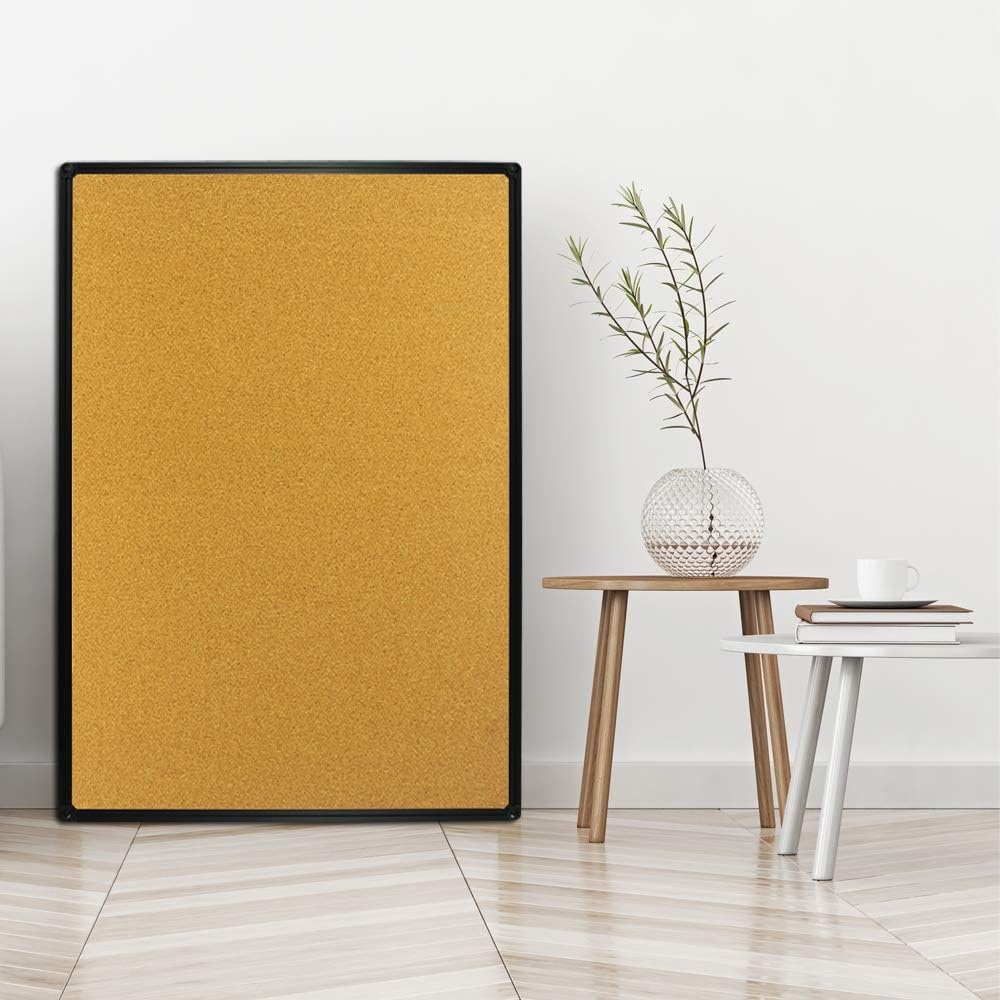 image:imageJILoffice Corkboard Bulletin Board 36 x 24 Notice Board Black Aluminum Frame Wall Mounted Board for Office Home and School with 10 Push Pins36 x 24 Inch