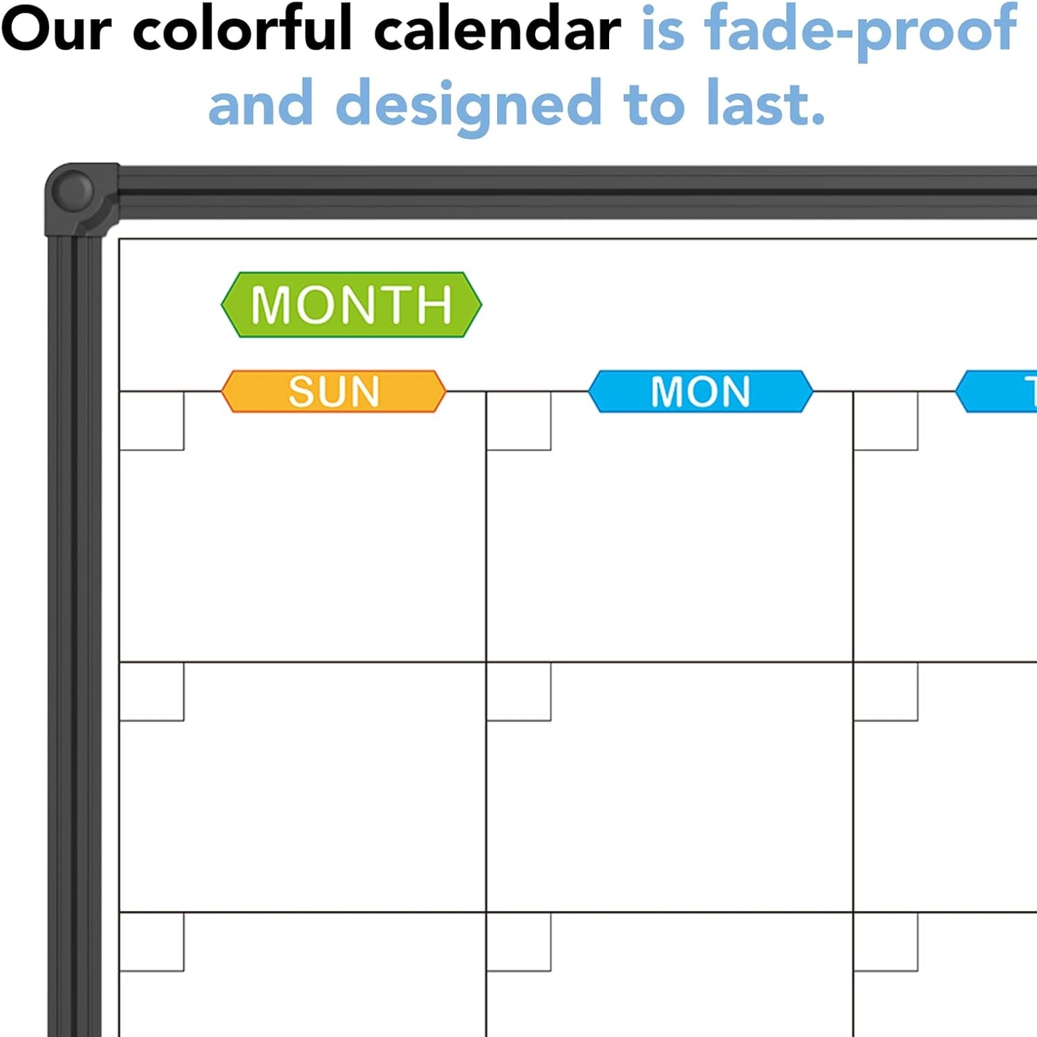 image:imageJILoffice Dry Erase Calendar Whiteboard Magnetic White Board Calendar Monthly 36 X 24 Inch 2 Pack Black Aluminium Frame Wall Mounted Board for Office Home and School
