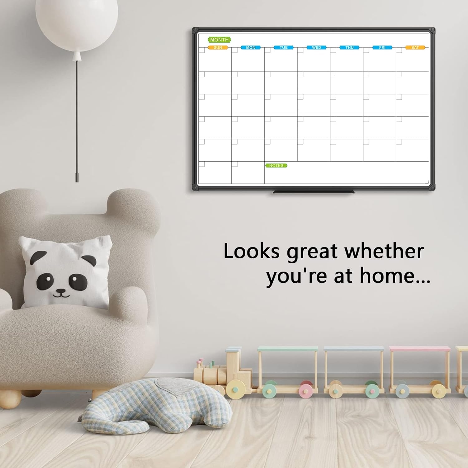 image:imageJILoffice Dry Erase Calendar Whiteboard Magnetic White Board Calendar Monthly 36 X 24 Inch 2 Pack Black Aluminium Frame Wall Mounted Board for Office Home and School
