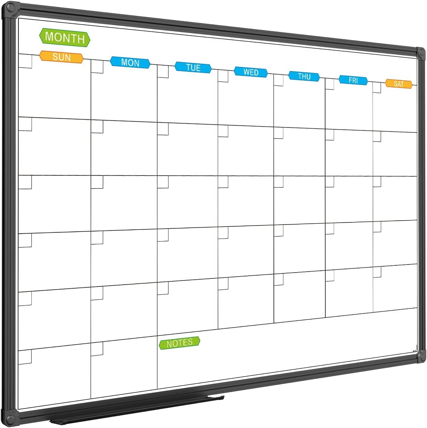 image:imageJILoffice Large Dry Erase Calendar Whiteboard Magnetic White Board Calendar Monthly 60 X 40 Inch Black Aluminum Frame Wall Mounted Board for Office Home and SchoolBlack