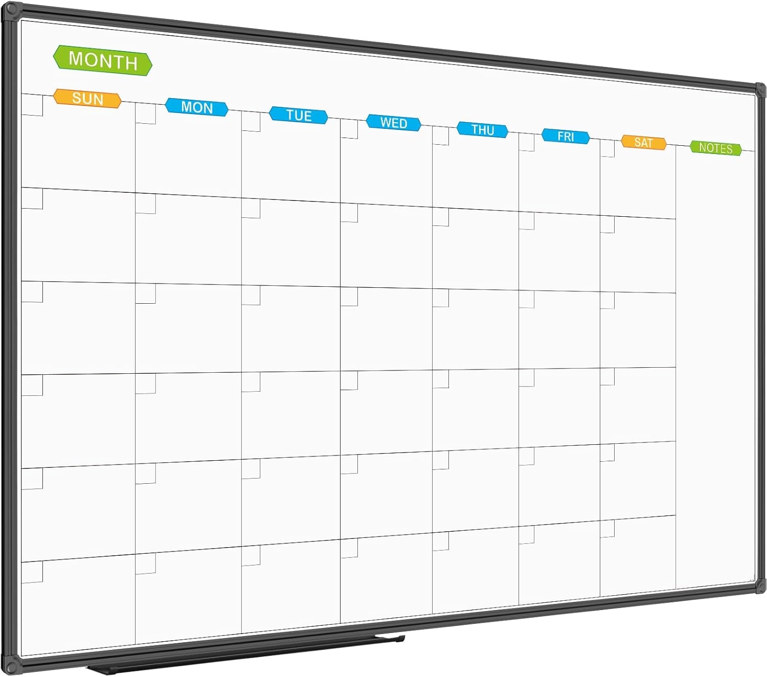 image:imageJILoffice Large Dry Erase Calendar Whiteboard Magnetic White Board Calendar Monthly 60 X 40 Inch Black Aluminum Frame Wall Mounted Board for Office Home and SchoolBlack