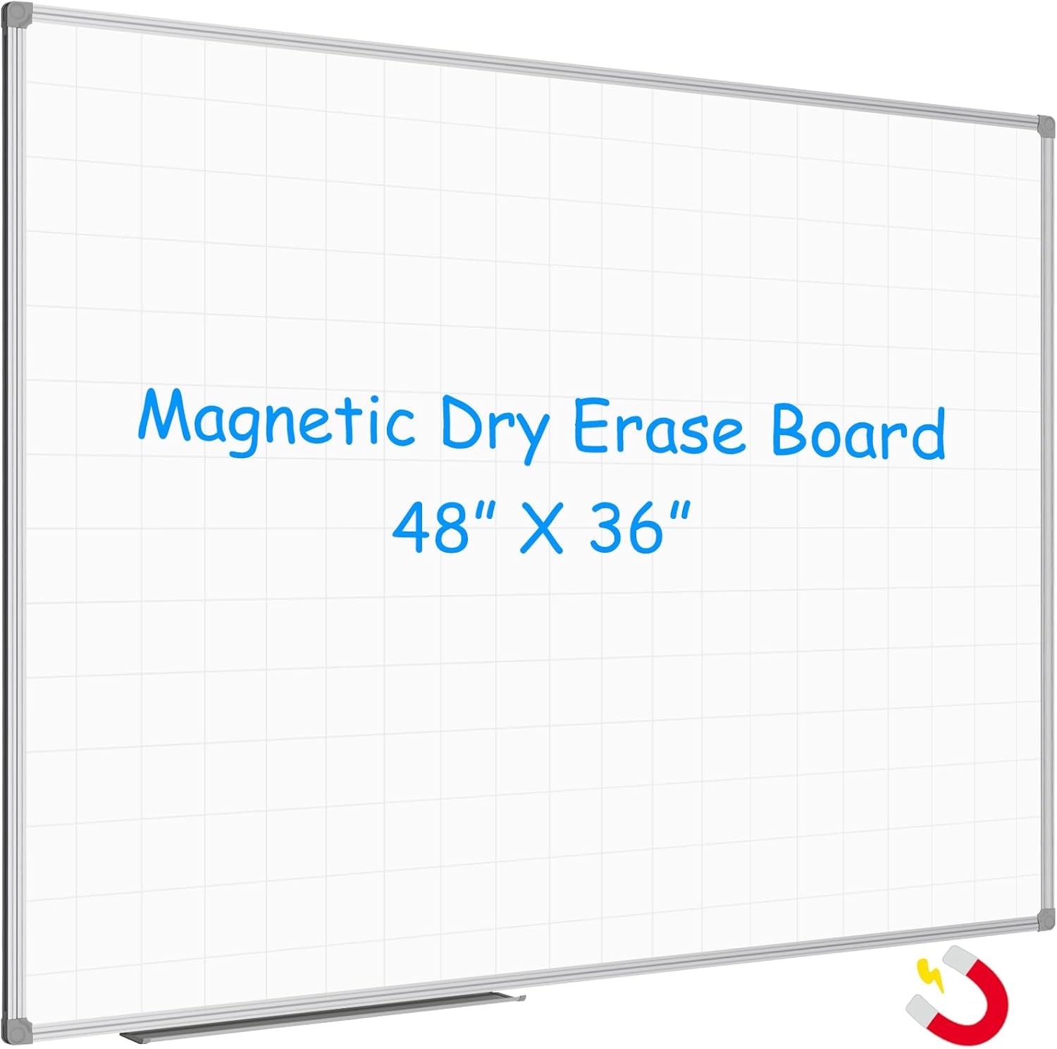 image:imageJILoffice Large Dry Erase Calendar Whiteboard Magnetic White Board Calendar Monthly 60 X 40 Inch Black Aluminum Frame Wall Mounted Board for Office Home and SchoolSilver
