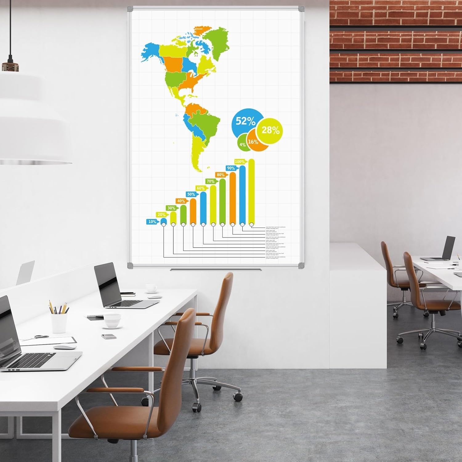 image:imageJILoffice Large Dry Erase Calendar Whiteboard Magnetic White Board Calendar Monthly 60 X 40 Inch Black Aluminum Frame Wall Mounted Board for Office Home and SchoolSilver