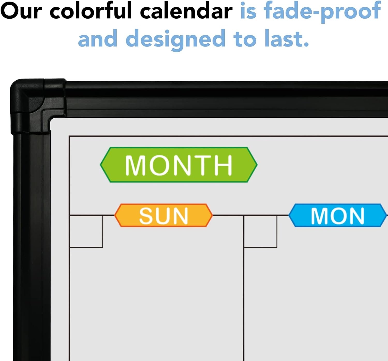image:imageJILoffice Magnetic Foldable Dry Erase Calendar Whiteboard Combo 2 Month Calendar Board amp White Board 60 X 40 Inch Black Aluminum Frame Wall Mounted Board for Office Home and School48W x 36H