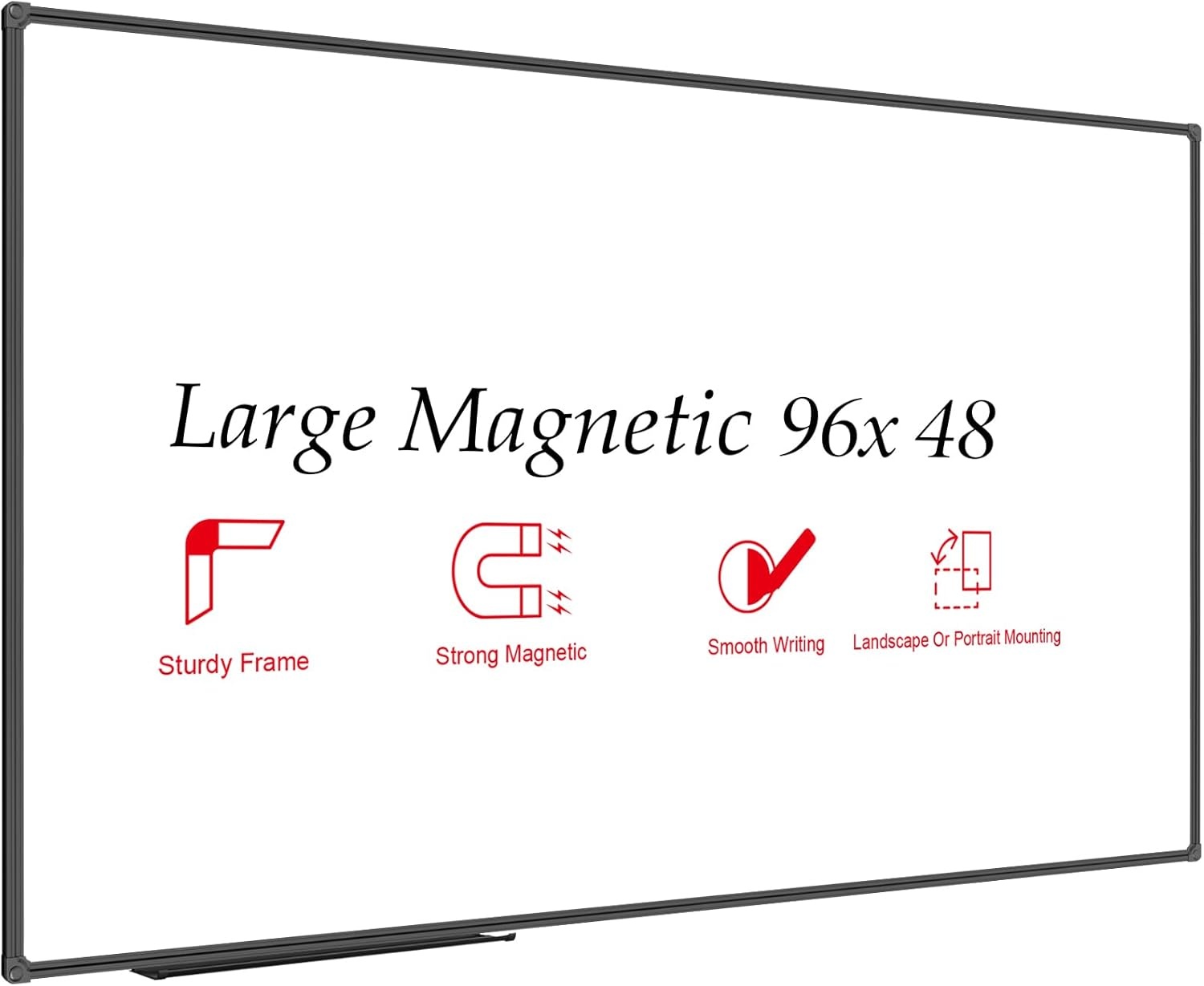 image:imageJILoffice Magnetic WhiteboardWhite Board Dry Erase Board 36 x 24 Inch Black Aluminum Frame Wall Mounted Board for Office Home and SchoolBlack