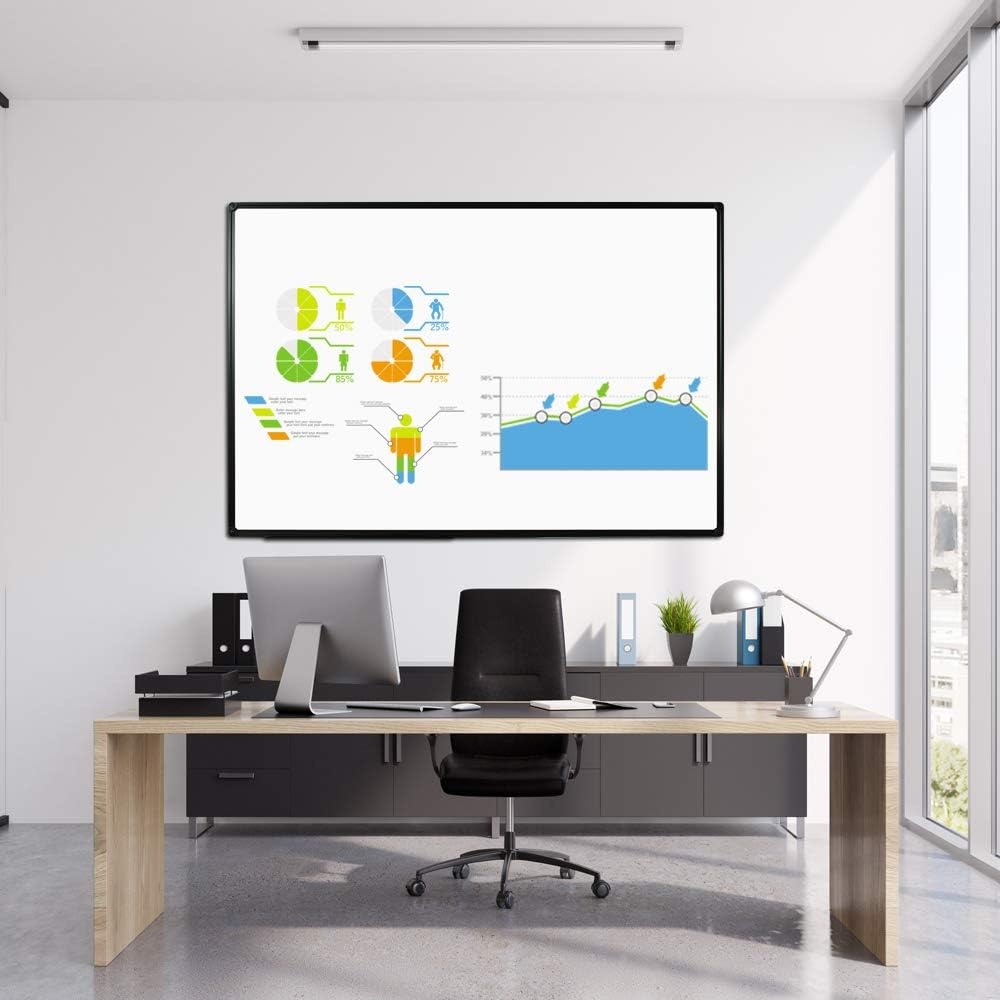image:imageJILoffice Magnetic WhiteboardWhite Board Dry Erase Board 36 x 24 Inch Black Aluminum Frame Wall Mounted Board for Office Home and SchoolBlack