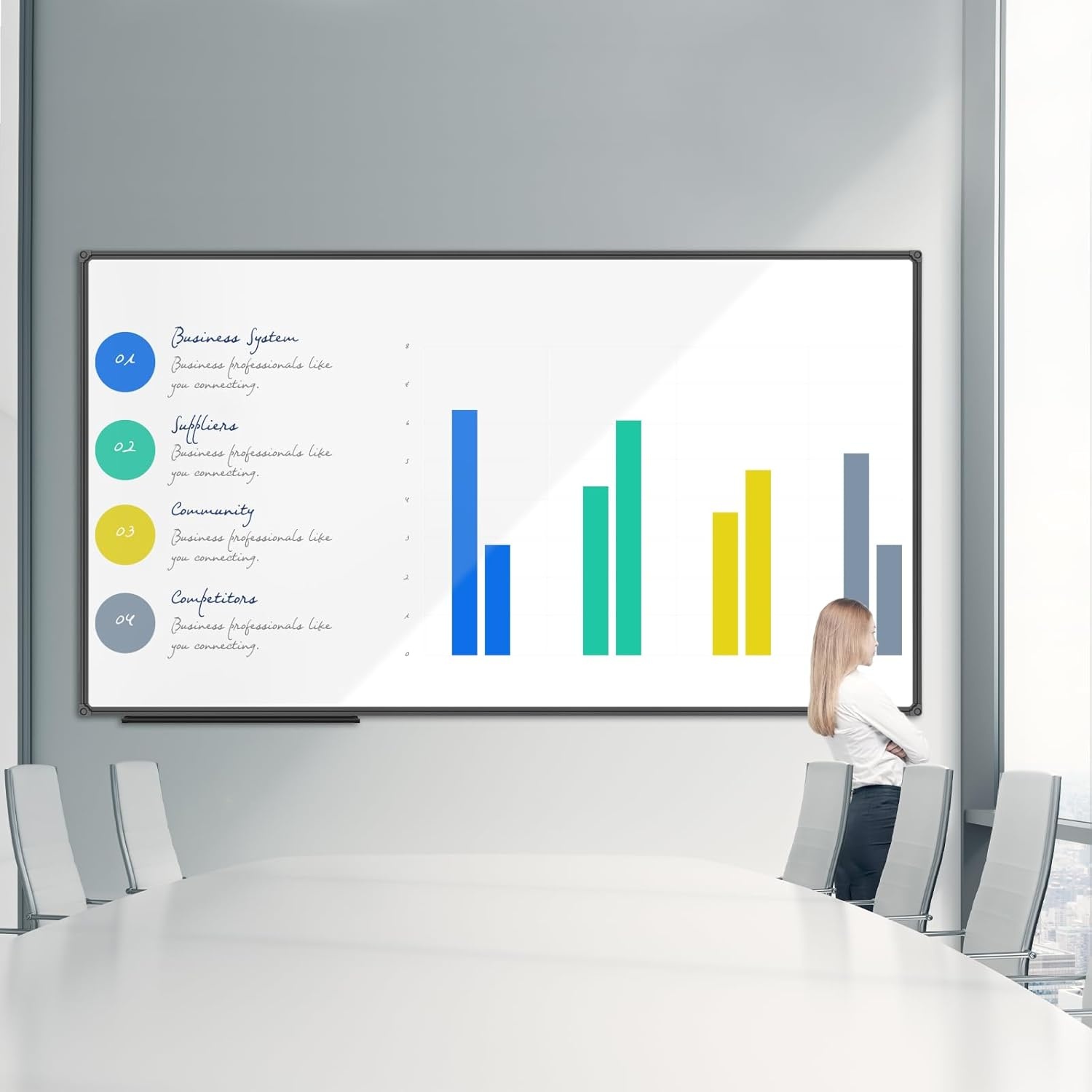 image:imageJILoffice Magnetic WhiteboardWhite Board Dry Erase Board 36 x 24 Inch Black Aluminum Frame Wall Mounted Board for Office Home and SchoolBlack