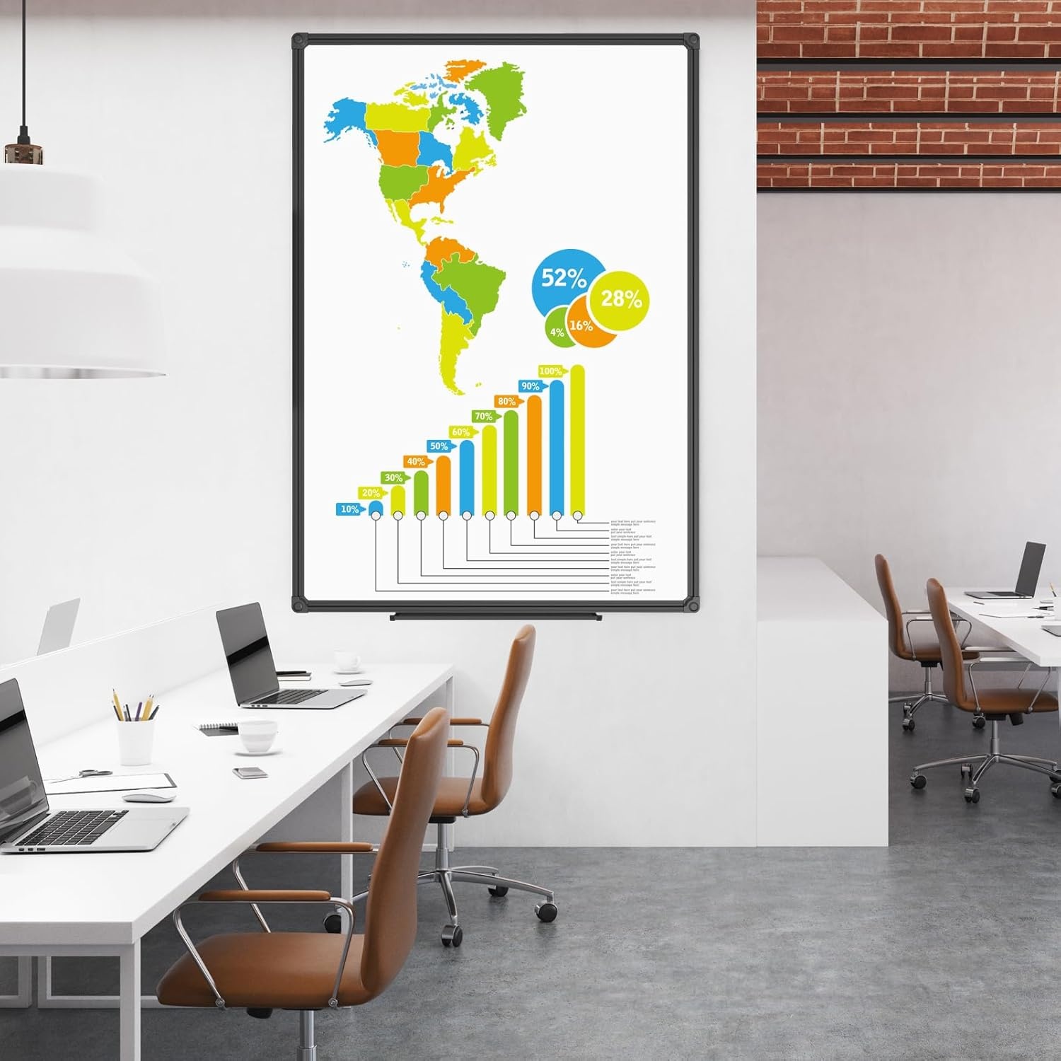 image:imageJILoffice Magnetic WhiteboardWhite Board Dry Erase Board 36 x 24 Inch Black Aluminum Frame Wall Mounted Board for Office Home and SchoolBlack
