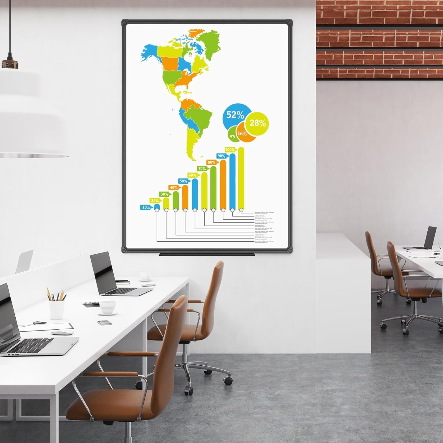 image:imageJILoffice Magnetic WhiteboardWhite Board Dry Erase Board 36 x 24 Inch Black Aluminum Frame Wall Mounted Board for Office Home and SchoolBlack