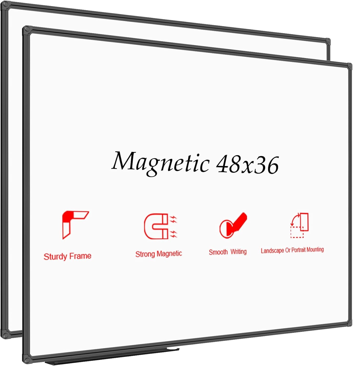 image:imageJILoffice Magnetic WhiteboardWhite Board Dry Erase Board 36 x 24 Inch Black Aluminum Frame Wall Mounted Board for Office Home and SchoolBlack