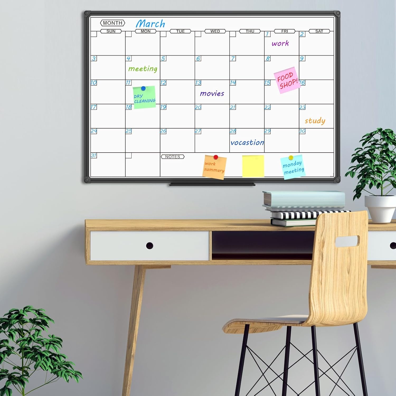 image:imageJILoffice Magnetic WhiteboardWhite Board Dry Erase Board 36 x 24 Inch Black Aluminum Frame Wall Mounted Board for Office Home and SchoolBlack