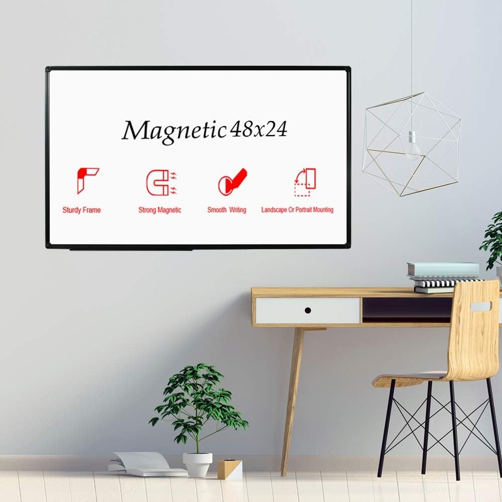 image:imageJILoffice Magnetic WhiteboardWhite Board Dry Erase Board 36 x 24 Inch Black Aluminum Frame Wall Mounted Board for Office Home and SchoolBlack