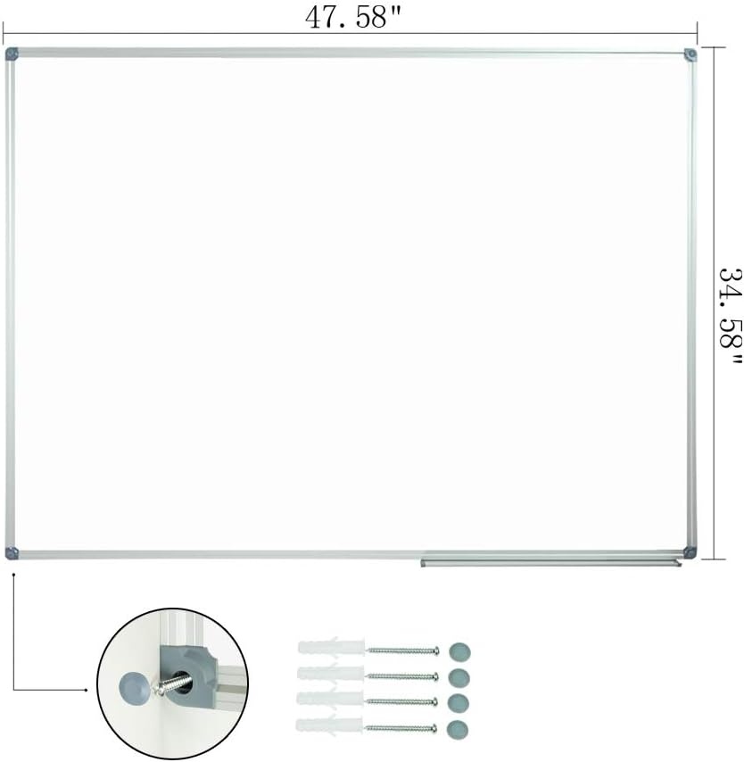 image:imageJILoffice Magnetic WhiteboardWhite Board Dry Erase Board 36 x 24 Inch Black Aluminum Frame Wall Mounted Board for Office Home and SchoolSilver