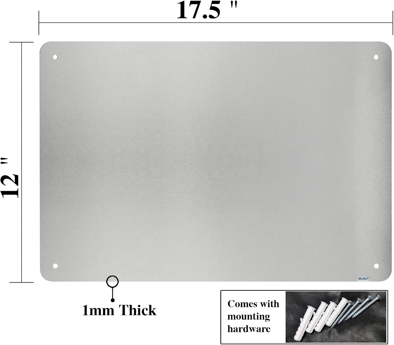 image:imageJILoffice Metal Bulletin Board 175 x 12 Inch Silver Great Bulletin Board to Display Notes Photos and Cards for Office Home and School