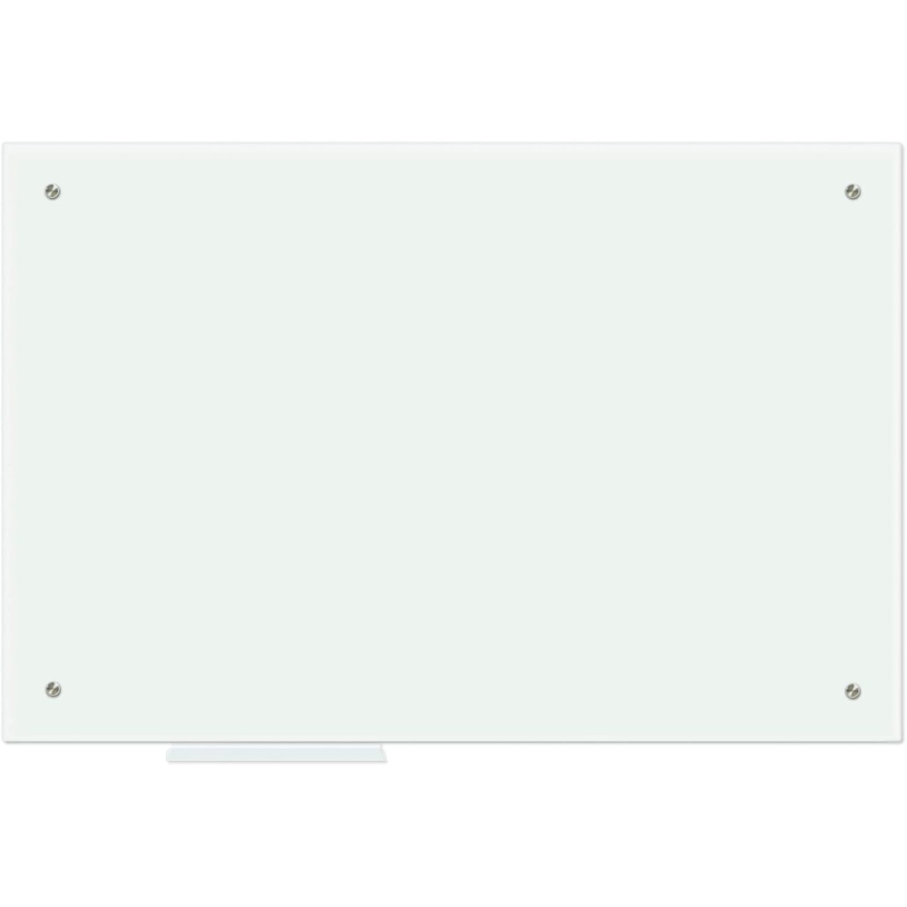 image:imageJILoffice Magnetic Glass Whiteboard 36 x 24 Inch Glass Dry Erase Board Wall Mounted Frameless with Marker Tray and 4 Magnets for Office Home and School