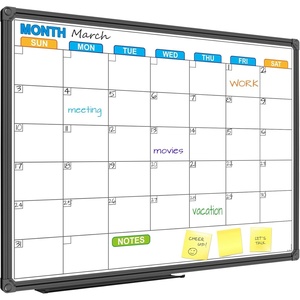 image:imageJILoffice Large Dry Erase Calendar Whiteboard  Magnetic White Board Calendar Monthly 60 X 40 Inch Black Aluminum Frame Wall Mounted Board for Office Home and SchoolBlack