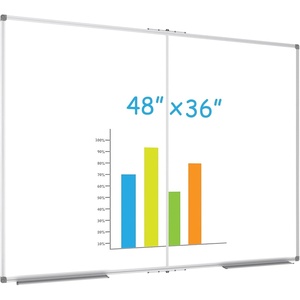 image:imageJILoffice Large Foldable White Board 60x40 Inches Dry Erase Magnetic White Board Silver Aluminum Frame with 2 Detachable Marker Tray Wall Mounted Board for Office Home and SchoolSilver