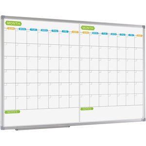 image:imageJILoffice Magnetic Dry Erase Calendar Whiteboard 2 Month White Board Planner 36 X 24 Inch Silver Aluminum Frame Wall Mounted Board for Office Home and SchoolSilver