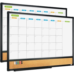 image:imageJILoffice Magnetic Foldable Dry Erase Calendar Whiteboard Combo 2 Month Calendar Board amp White Board 60 X 40 Inch Black Aluminum Frame Wall Mounted Board for Office Home and School24x 182 Pack