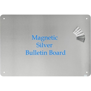image:imageJILoffice Metal Bulletin Board 175 x 12 Inch Silver Great Bulletin Board to Display Notes Photos and Cards for Office Home and School