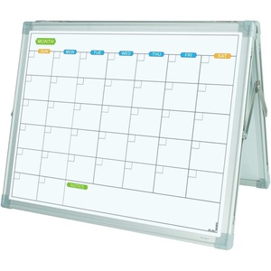 image:imageJILoffice Small Dry Erase Board  Magnetic DoubleSided Desktop 15 X 12 Inch White Board amp Calendar Board Silver Aluminium Frame Wall Mounted Board for Office Home and School